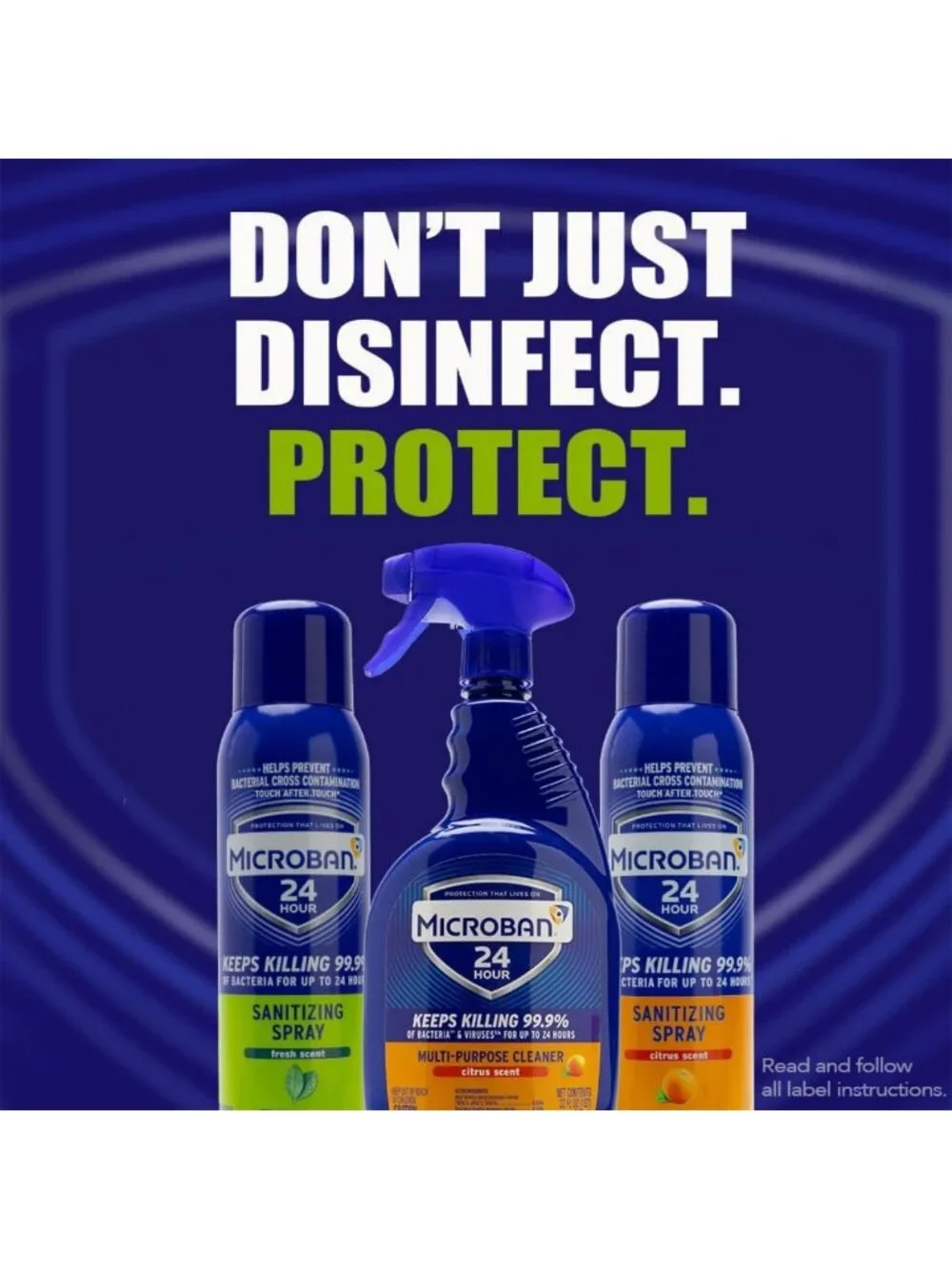 Sanitizing Spray 15 oz 2 Pack - Fresh Scent, Disinfects & Eliminates Odors